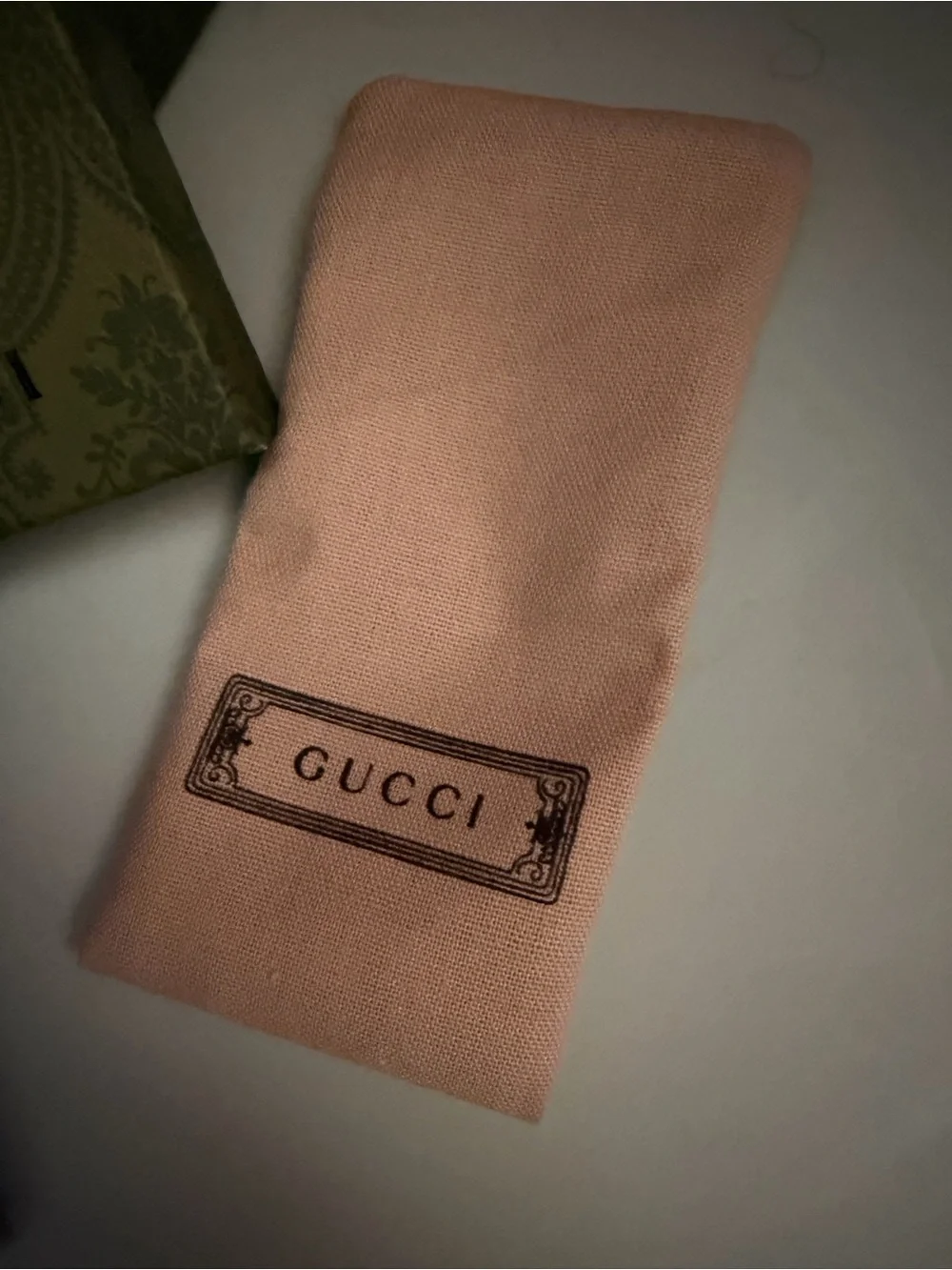 Gucci Green Patterned Gift Bag, Box & Dust Pouch Set